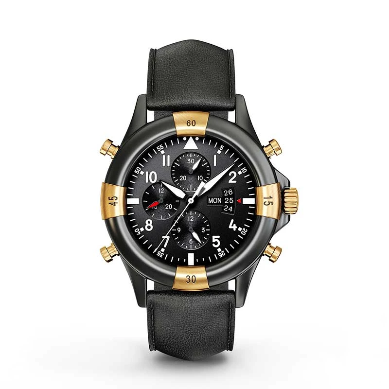 Reloj Negro y Dorado